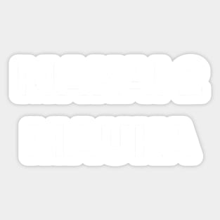 makai to mauka, white transparent design Sticker